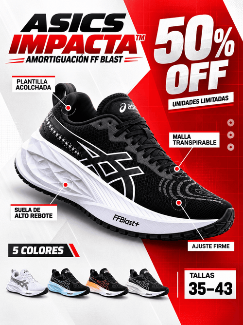 👟 ASICS IMPACTA™ — Amortiguación FF BLAST+ — ¡Últimas unidades disponibles!