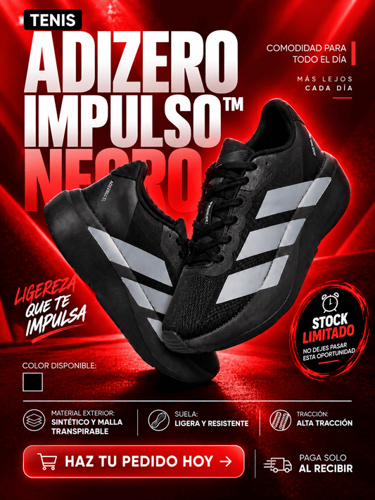 👟 Adizero Impulso™ Negro — ¡Últimas Unidades Disponibles!