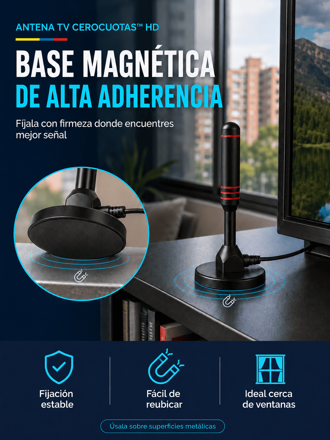 Antena TV CeroCuotas™ HD — Disfruta Canales TDT sin Pagar Mensualidades