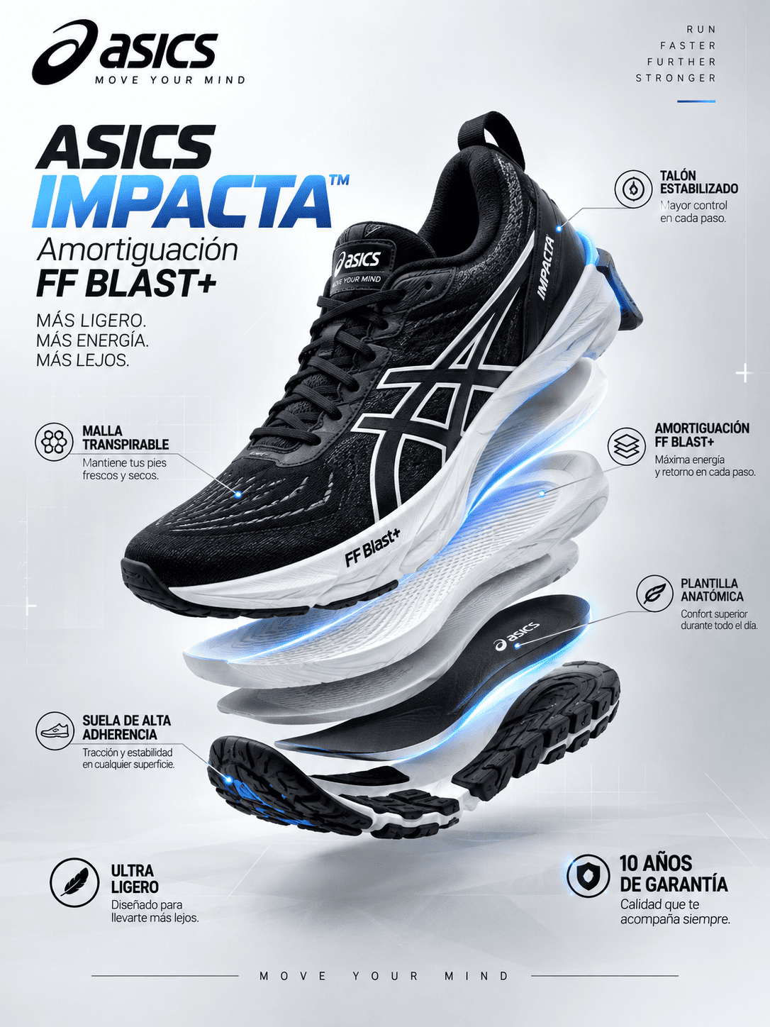 👟 ASICS IMPACTA™ — Amortiguación FF BLAST+ — ¡Últimas unidades disponibles!