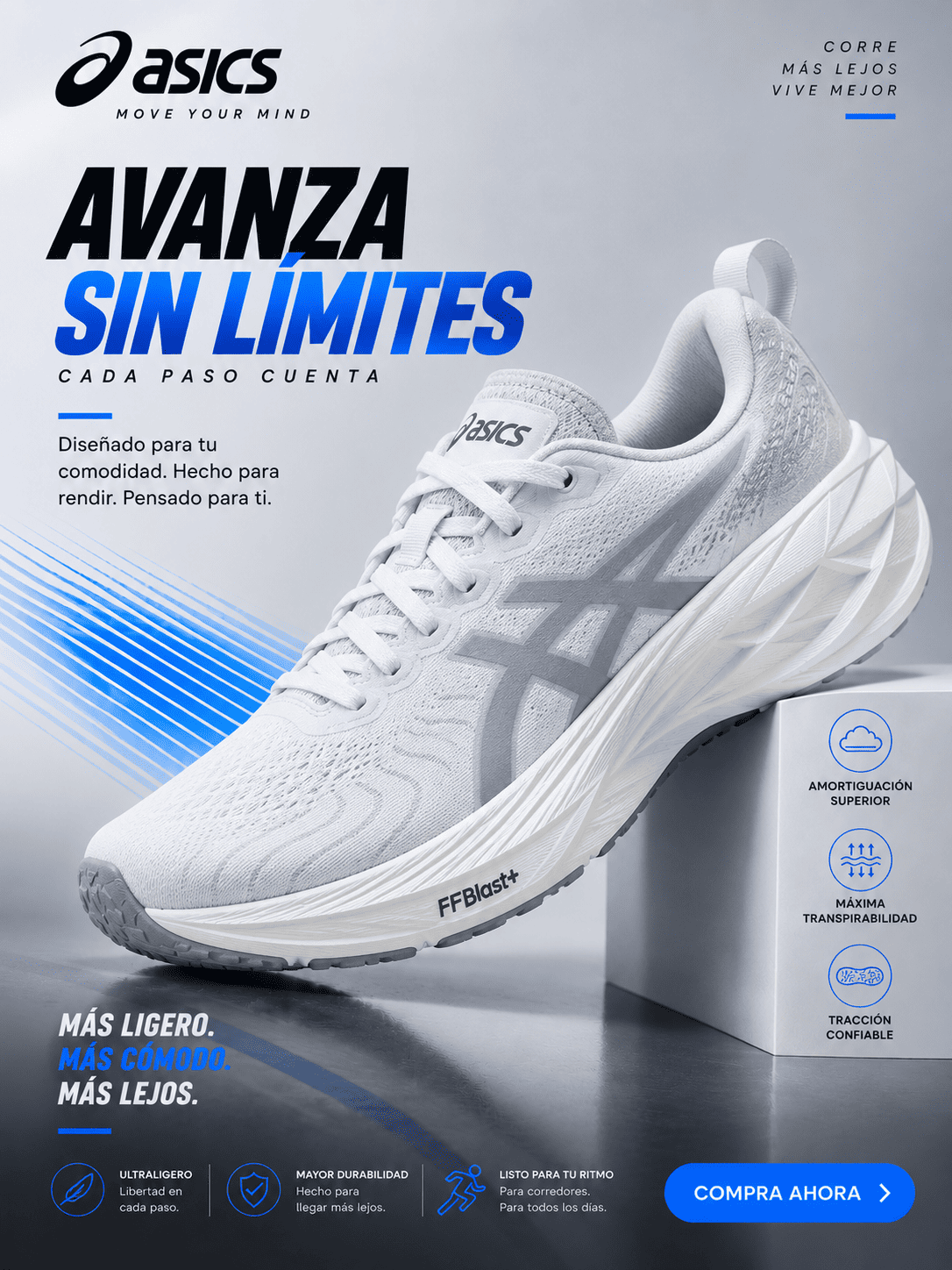👟 ASICS IMPACTA™ — Amortiguación FF BLAST+ — ¡Últimas unidades disponibles!